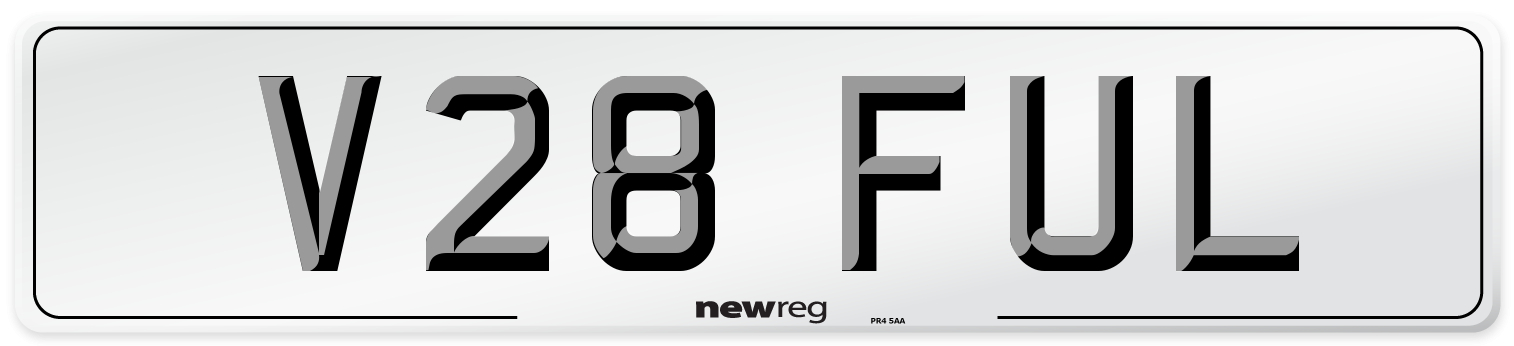 V28 FUL Number Plate from New Reg